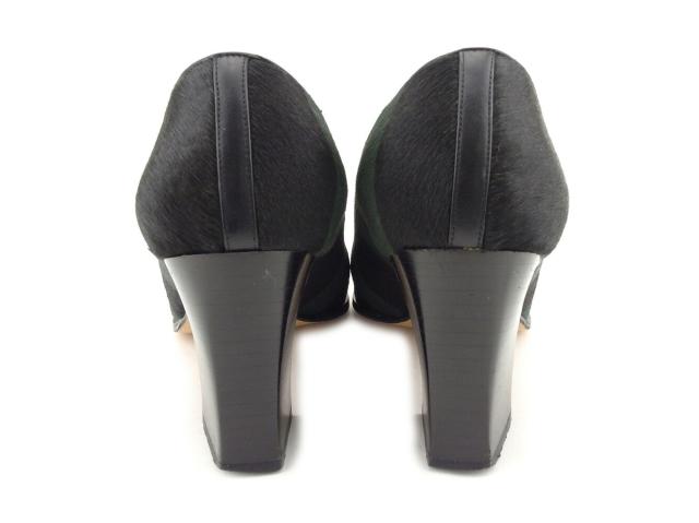 【30％OFF★土日ひと休み大売り出し】サルヴァトーレフェラガモ Salvatore Ferragamo パンプス #6 黒いこと 緑であること レディース 中古