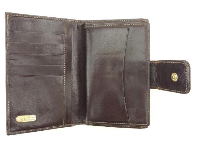 Fendi ズッカ 二つ折り財布 AV16850 ブラウン キャンバス×レザー Fendi