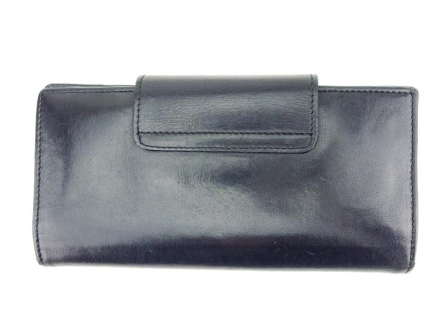 サルヴァトーレフェラガモ Salvatore Ferragamo 長財布ガンチーニ ブラック レディース 中古_1