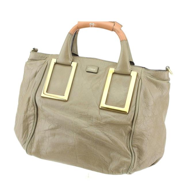 【BIGお買い物ラリー★30%OFFセール中】クロエ Chloe ハンドバッグエテル ベージュ レディース 中古