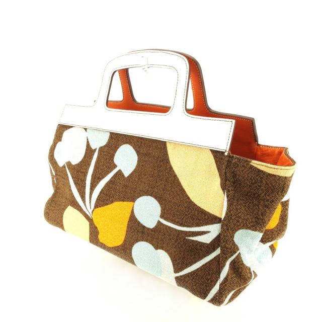 【BIGお買い物ラリー★30%OFFセール中】ミュウミュウ MIUMIU トートバッグリバーシブル ブラウン オレンジ ホワイト 白系 レディース 中古