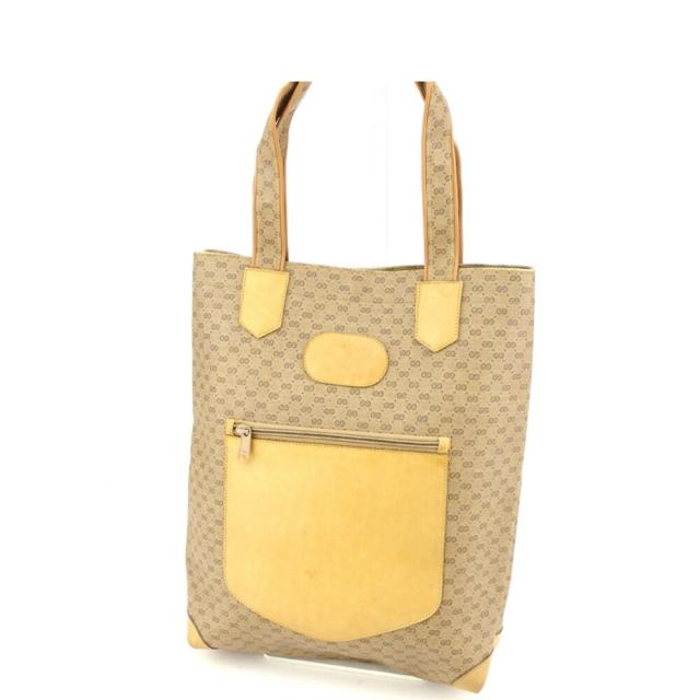 【BIGお買い物ラリー★30%OFFセール中】グッチ GUCCI トートバッグマイクロＧＧ ベージュ レディース 中古