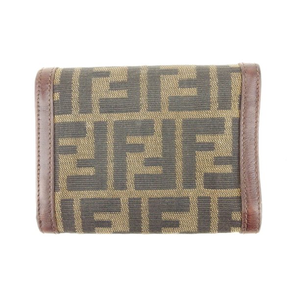 フェンディ FENDI 三つ折り財布ズッカ ブラウン ブラック ベージュ レディース 中古_1
