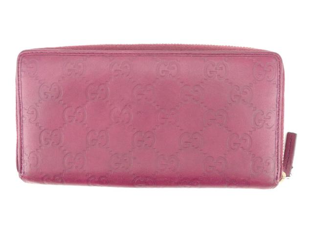 【30％OFF★週末タイムSALE】グッチ GUCCI 長財布グッチシマ メイフェア パープル ゴールド レディース 中古_1