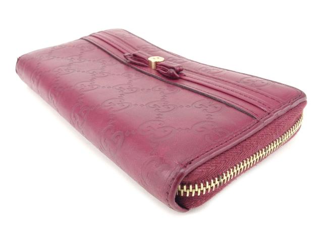 【30％OFF★週末タイムSALE】グッチ GUCCI 長財布グッチシマ メイフェア パープル ゴールド レディース 中古_2