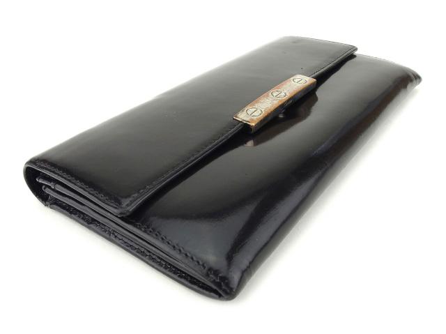 カルティエ CARTIER 長財布ラブコレクション ブラック シルバー レディース 中古_2