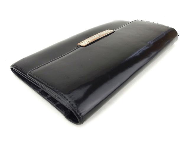 カルティエ CARTIER 長財布ラブコレクション ブラック シルバー レディース 中古_3