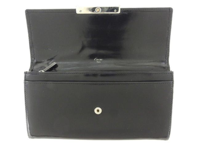 カルティエ CARTIER 長財布ラブコレクション ブラック シルバー レディース 中古_4
