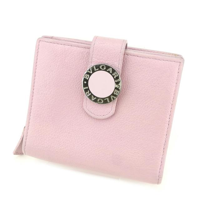 【BIGお買い物ラリー★30%OFFセール中】ブルガリ BVLGARI 二つ折り財布ブルガリ　ブルガリ ピンク レディース 中古