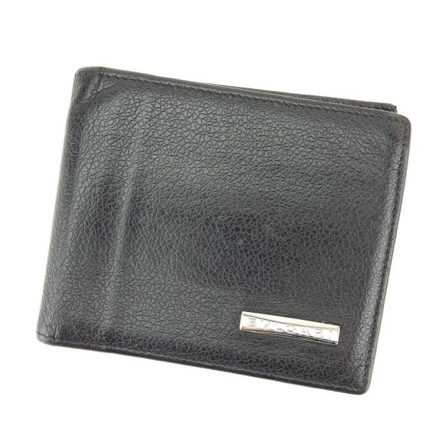 【X'masセール★30%OFF】ブルガリ BVLGARI 札入れ ブラック レディース 中古