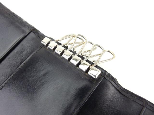 【月末SALE★30%OFF】カルティエ CARTIER キーケースパシャ ブラック シルバー レディース 中古