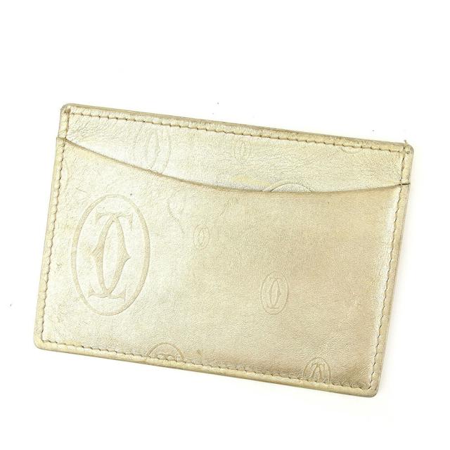 【BIGお買い物ラリー★30%OFFセール中】カルティエ CARTIER カードケースハッピーバースデー ゴールド レディース 中古