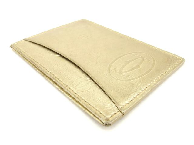 【BIGお買い物ラリー★30%OFFセール中】カルティエ CARTIER カードケースハッピーバースデー ゴールド レディース 中古 カルティエ CARTIER カードケースハッピーバースデー ゴールド