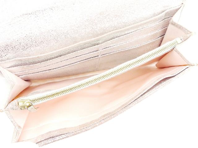 【30％OFF★週末タイムSALE】フェンディ FENDI 長財布ズッキーノ ピンク ベージュ レディース 中古_5