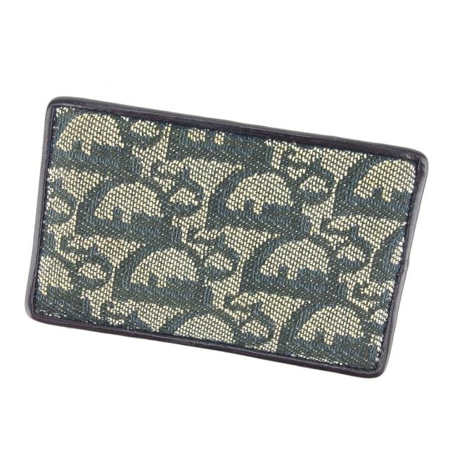 【BIGお買い物ラリー★30%OFFセール中】ディオール Dior カードケーストロッター ネイビー  ベージュ レディース 中古