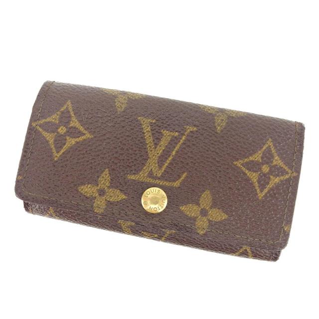 【BIGお買い物ラリー★30%OFFセール中】ルイ・ヴィトン LOUIS VUITTON キーケースモノグラム ミュルティクレ4 ブラウン レディース 中古