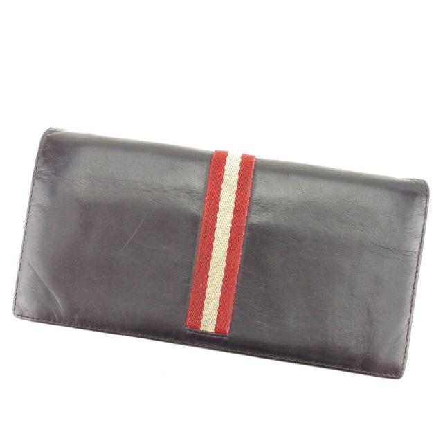 【BIGお買い物ラリー★30%OFFセール中】バリー BALLY 長財布 ブラウン　レッド レディース 中古