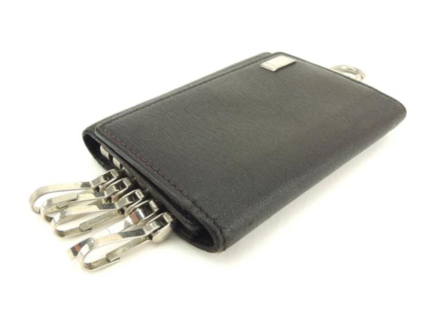 ダンヒル Dunhill キーケースサイドカー ブラウン シルバー レディース 中古_2