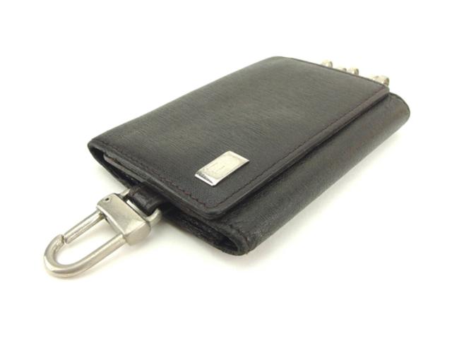 ダンヒル Dunhill キーケースサイドカー ブラウン シルバー レディース 中古_3