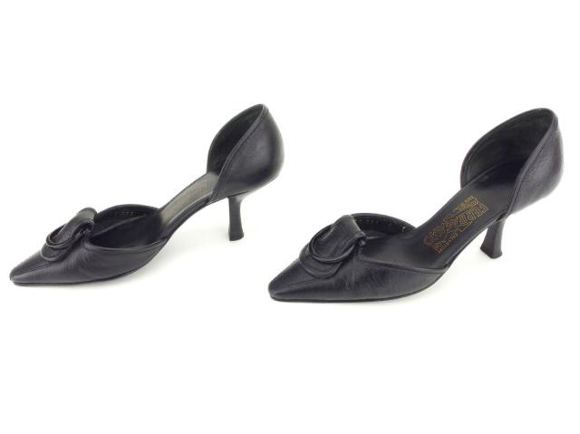 【30％OFF★週末タイムSALE】サルヴァトーレフェラガモ Salvatore Ferragamo パンプスガンチーニ #4 ブラック レディース 中古_4