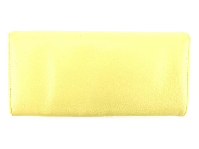 【週末タイムSALE★30%OFF】ミュウミュウ MIUMIU 長財布ロゴ イエロー ゴールド レディース 中古