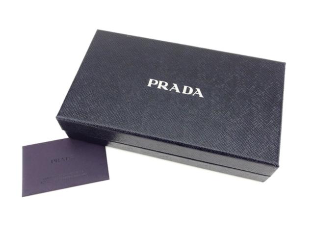 【週末タイムSALE★30%OFF】プラダ PRADA 長財布ロゴ レッド ゴールド レディース 中古