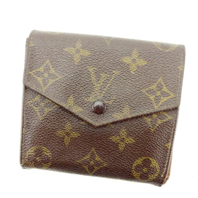 【BIGお買い物ラリー★30%OFFセール中】ルイ・ヴィトン LOUIS VUITTON 二つ折り財布モノグラム ポルトモネビエ（旧タイプ） ブラウン レディース 中古