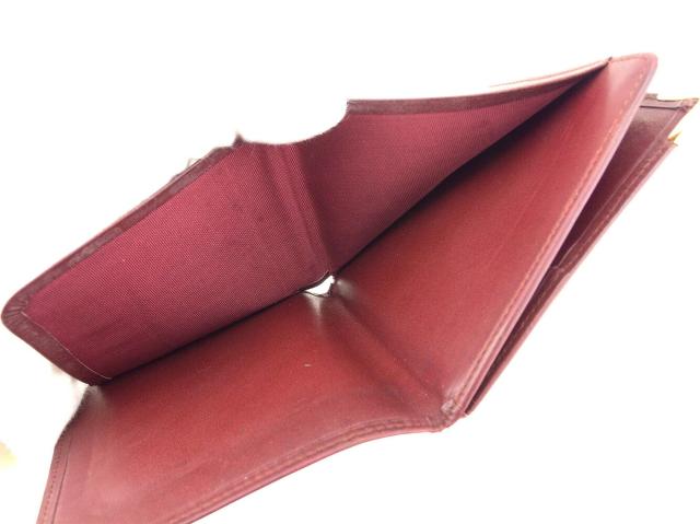 カルティエ CARTIER 二つ折り財布マストライン ボルドー レディース