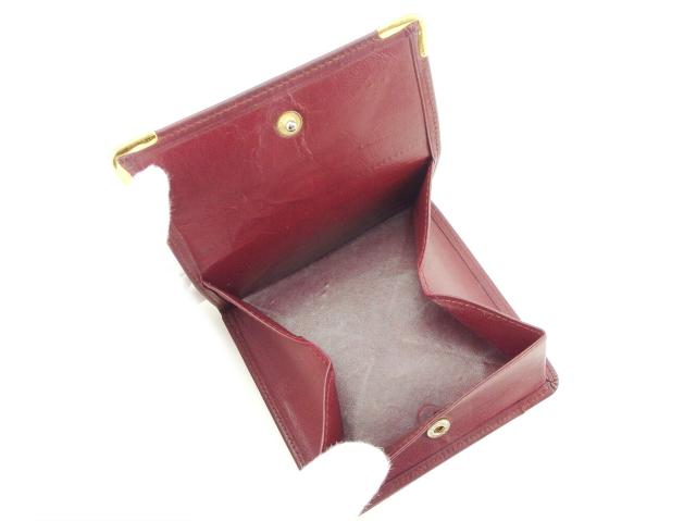 カルティエ CARTIER 二つ折り財布マストライン ボルドー レディース