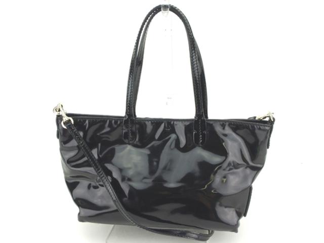 【30％OFF★週末タイムセール】ヴァレンティノ・ガラヴァーニ Valentino Garavani トートバッグフラワーモチーフ ブラック レディース 中古_1