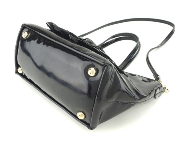 【30％OFF★週末タイムセール】ヴァレンティノ・ガラヴァーニ Valentino Garavani トートバッグフラワーモチーフ ブラック レディース 中古_2