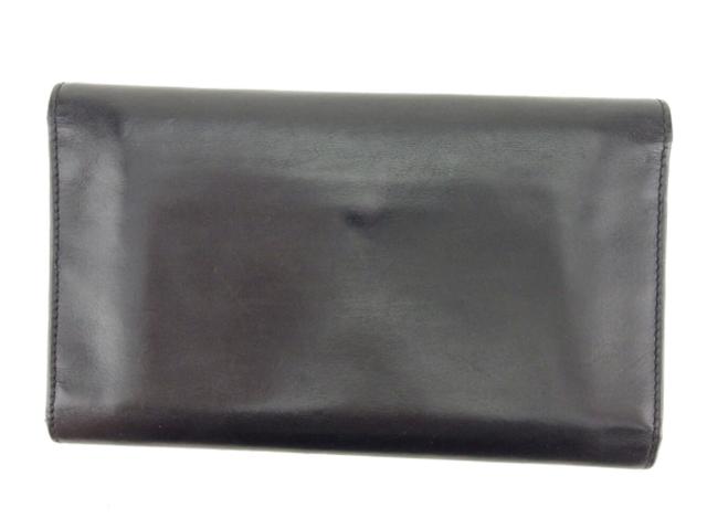 グッチ GUCCI 三つ折り財布 ホースビット ブラック レディース 中古