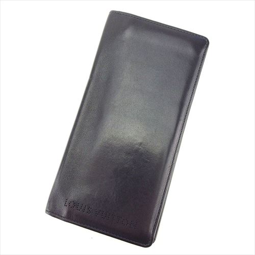 【BIGお買い物ラリー★30%OFFセール中】ルイ・ヴィトン LOUIS VUITTON 札入れシカゴ ポルトバルールカルト12カルトクレディ ブラック レディース 中古