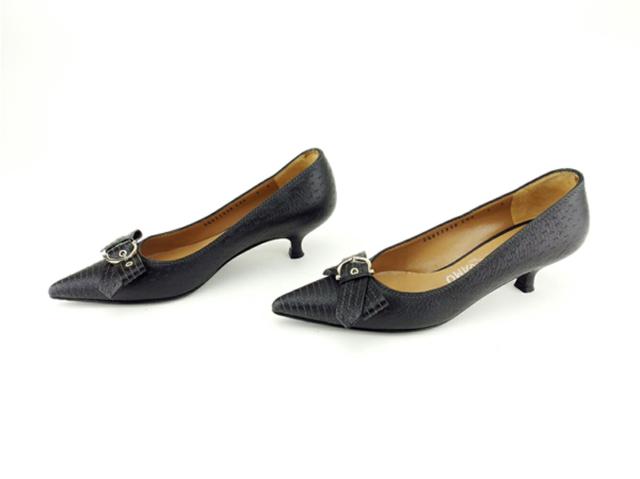 【30％OFF★週末タイムセール】サルヴァトーレフェラガモ Salvatore Ferragamo パンプスリボンモチーフ #5 ブラック レディース 中古_4