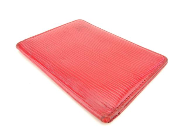 ルイヴィトン Louis Vuitton エピ カードケース 赤 レッド ルイ