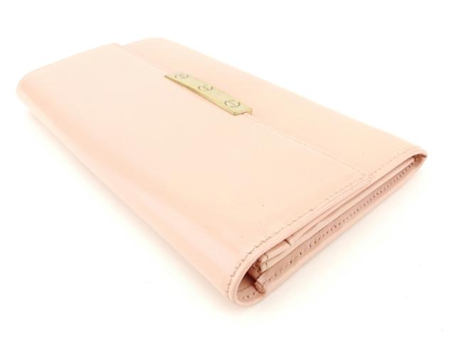 カルティエ CARTIER 長財布ラブコレクション ピンク レディース 中古