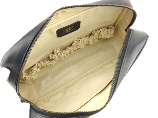 【週末タイムセール】グッチ GUCCI クラッチバッグダブルG オールドグッチ ブラック ゴールド レディース 中古_4