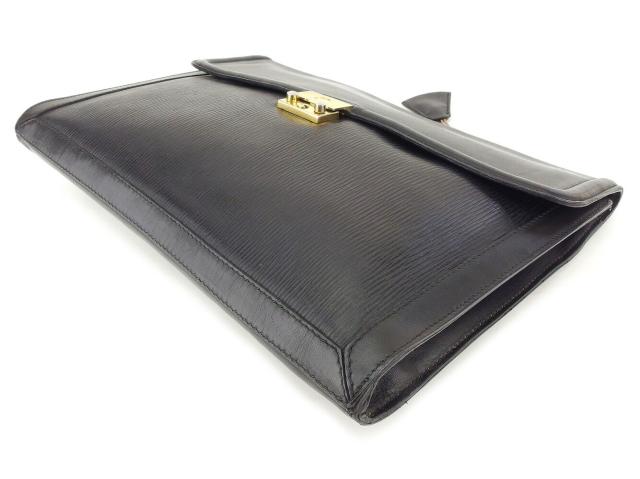 ダンヒル Dunhill ビジネスバッグdモチーフプレート ブラック ゴールド レディース 中古_2