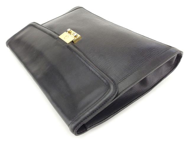 ダンヒル Dunhill ビジネスバッグdモチーフプレート ブラック ゴールド レディース 中古_3