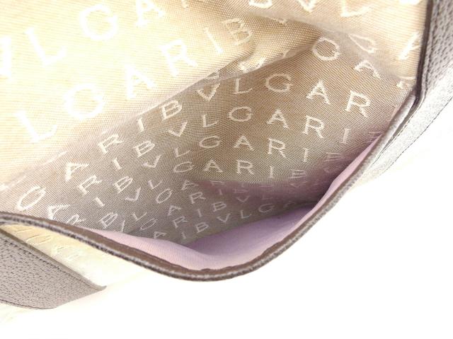 ブルガリ BVLGARI トートバッグ ロゴマニア ベージュ ブラウン