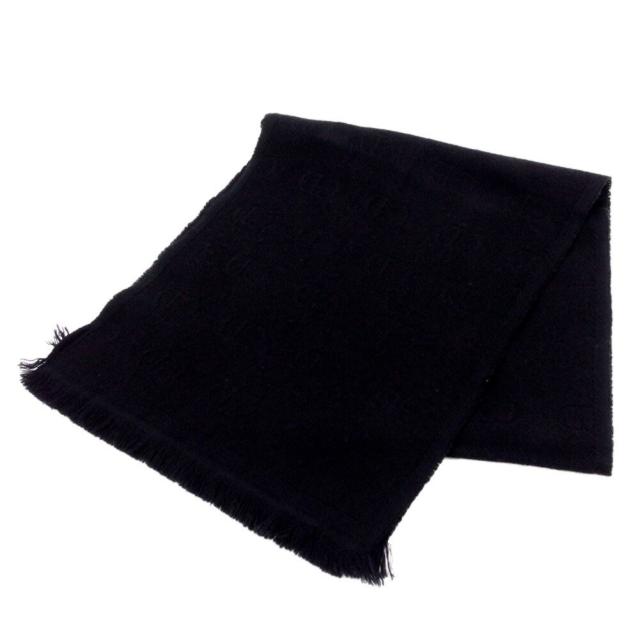 【X'masセール★30%OFF】ディオール・オム DIOR HOMME マフラーDC柄 ブラック レディース 中古