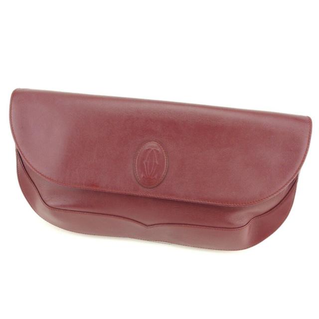 【BIGお買い物ラリー★30%OFFセール中】カルティエ CARTIER クラッチバッグマストライン ボルドー レディース 中古