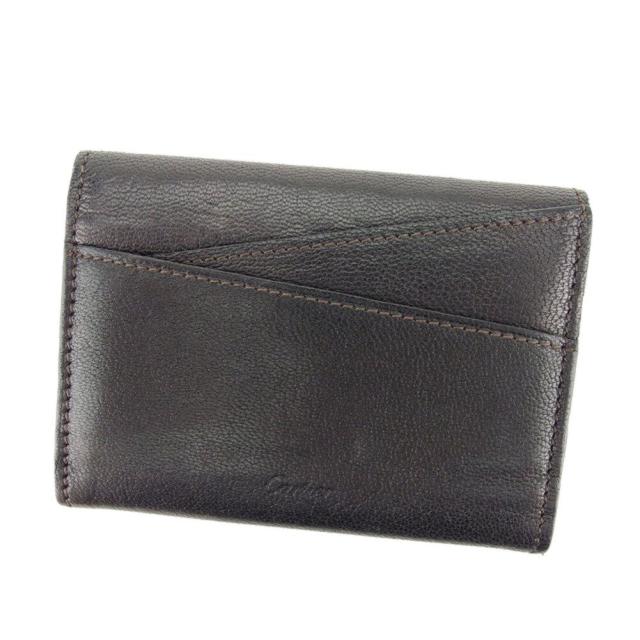 【X'masセール★30%OFF】カルティエ CARTIER 名刺入れコレクションレマスト ブラック ブラウン レディース 中古