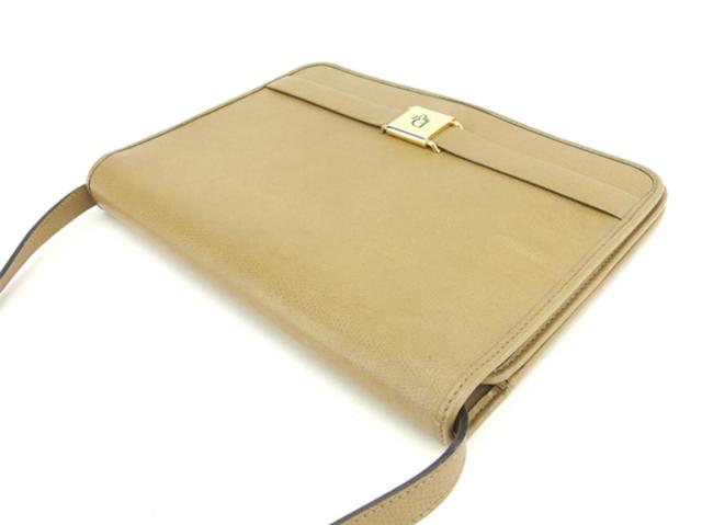 【30％OFF★週末タイムセール】ディオール Dior ショルダーバッグロゴプレート オールドディオール ベージュ ゴールド ブラック レディース 中古_3