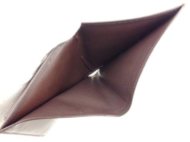 ダンヒル Dunhill 二つ折り財布ロゴ ブラウン シルバー レディース 中古_5