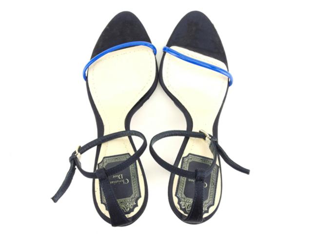 ディオール Dior サンダルアンクルストラップ ♯35ハーフ ピンヒール