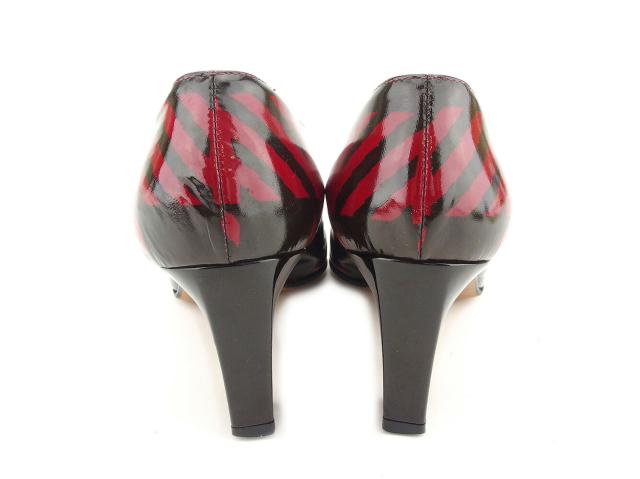【30％OFF★週末タイムSALE】セルジオロッシ Sergio Rossi パンプス #35 レッド ブラック レディース 中古_3