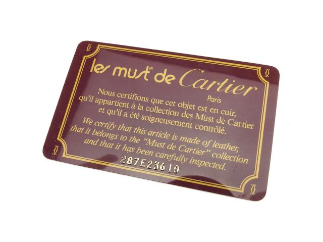 カルティエ CARTIER 二つ折り財布マストライン ボルドー レディース 中古_7