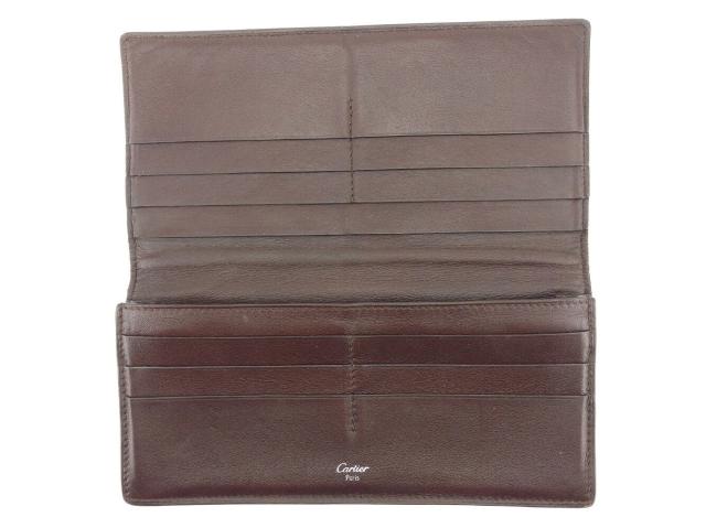 X'masセール☆30%OFF】カルティエ CARTIER 長財布サントス ブラウン