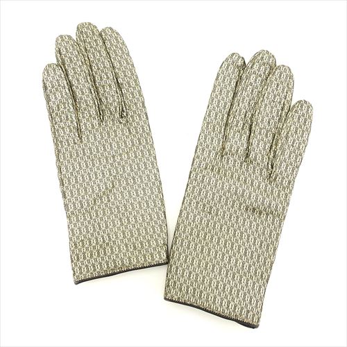 【BIGお買い物ラリー★30%OFFセール中】ジョルジオアルマーニ GIORGIO ARMANI 手袋 ゴールド ブラック レディース 中古